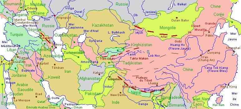 asie centrale carte