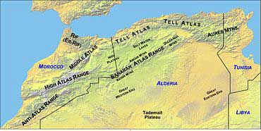 atlas afrique du nord