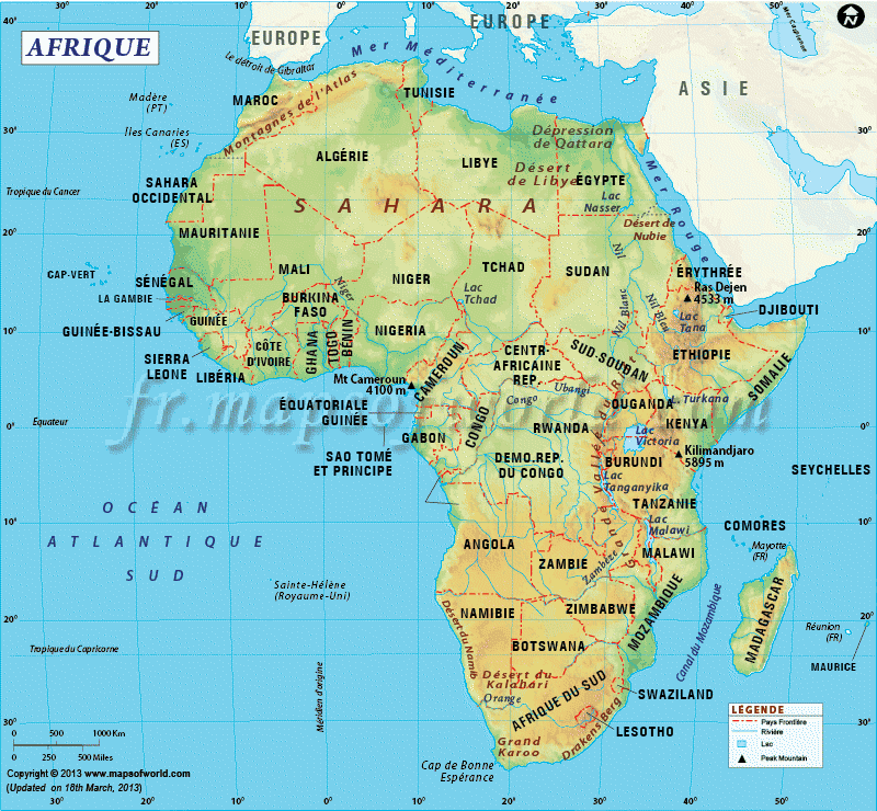 Carte Afrique Images » Vacances - Arts- Guides Voyages