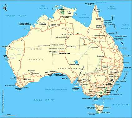 carte australie
