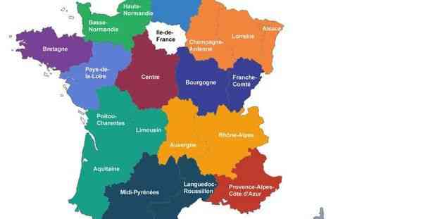 carte de france 13 regions