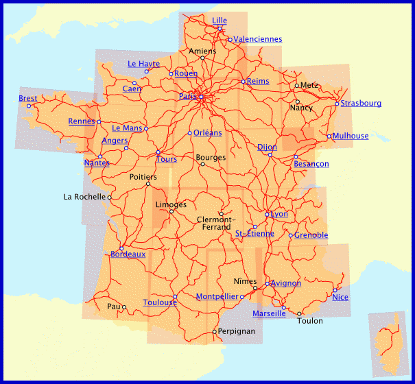 carte de france train