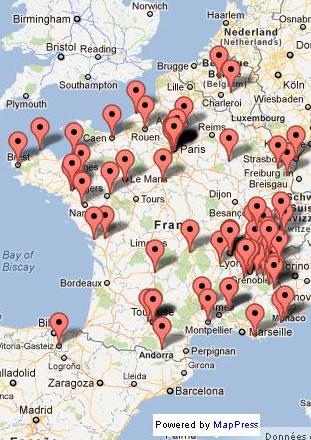 carte de france urbex