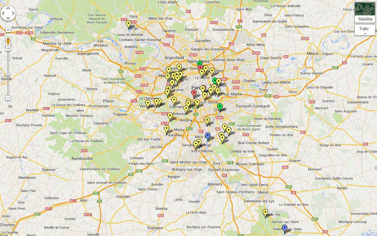carte de france urbex