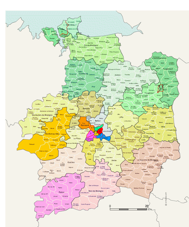 carte de l ille et vilaine