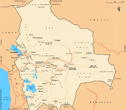 carte de la bolivie