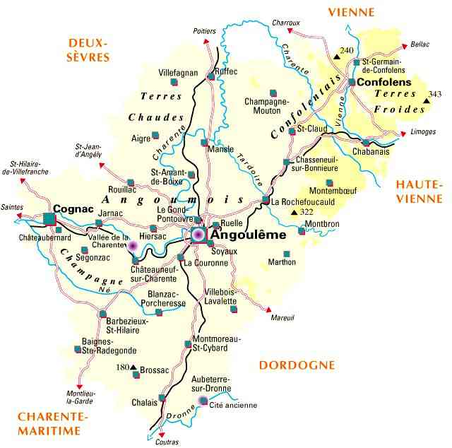 carte de la charente