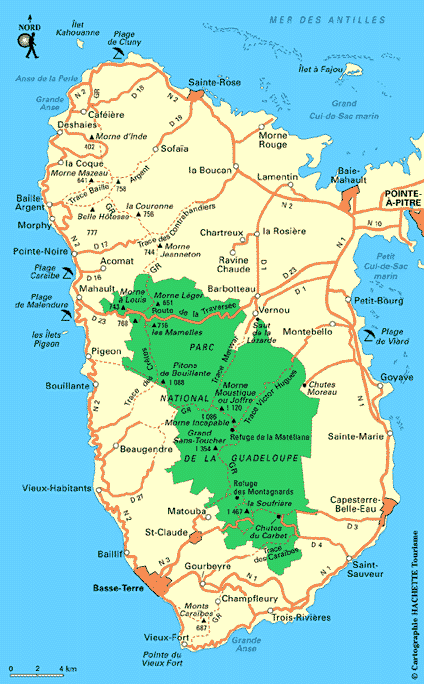 carte de la guadeloupe