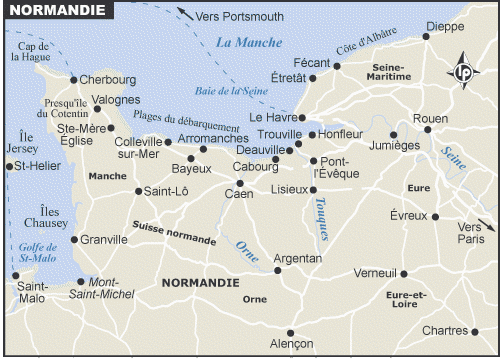 carte de la normandie