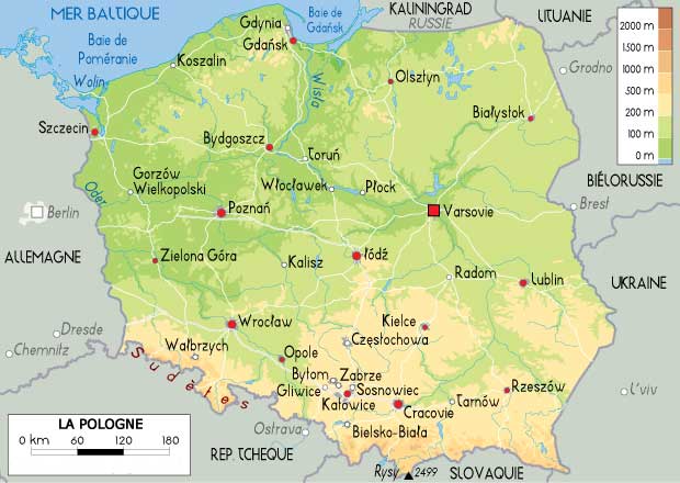 carte de la pologne