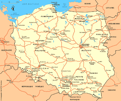 carte de la pologne