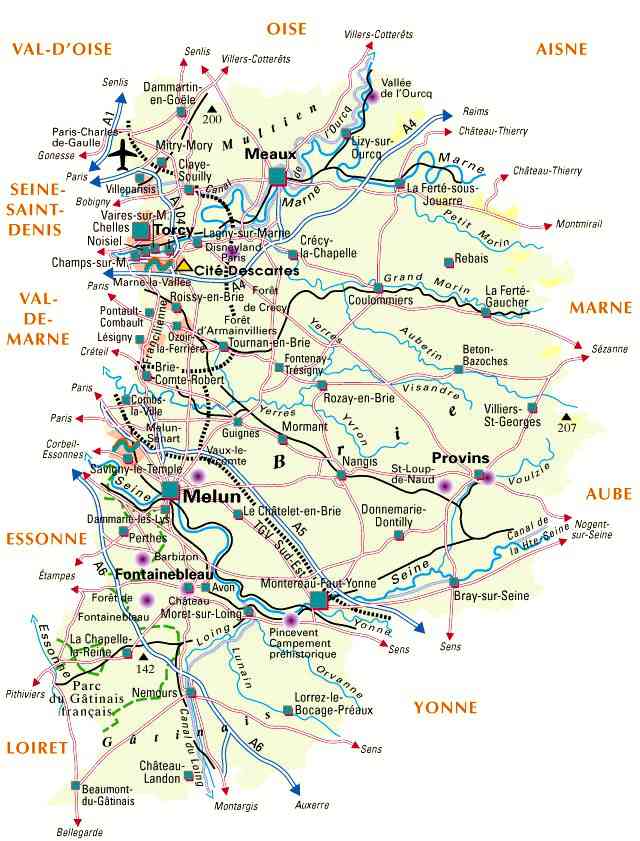 carte de la seine et marne