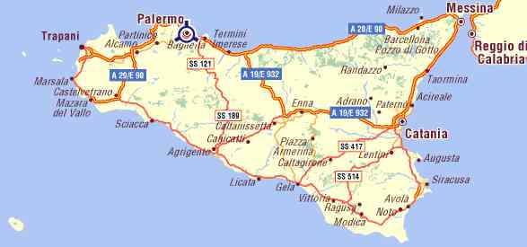 carte de la sicile