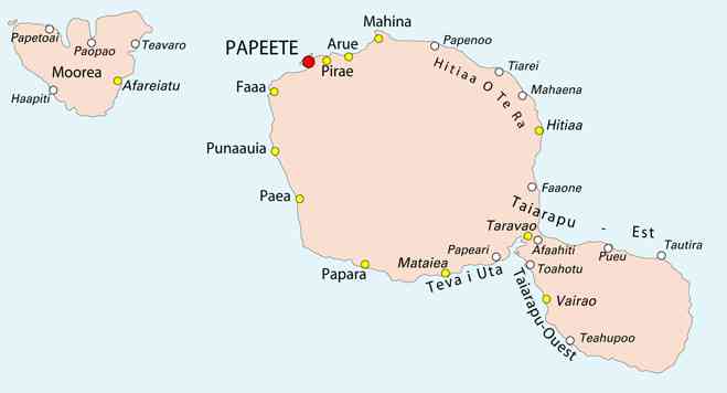 carte de tahiti