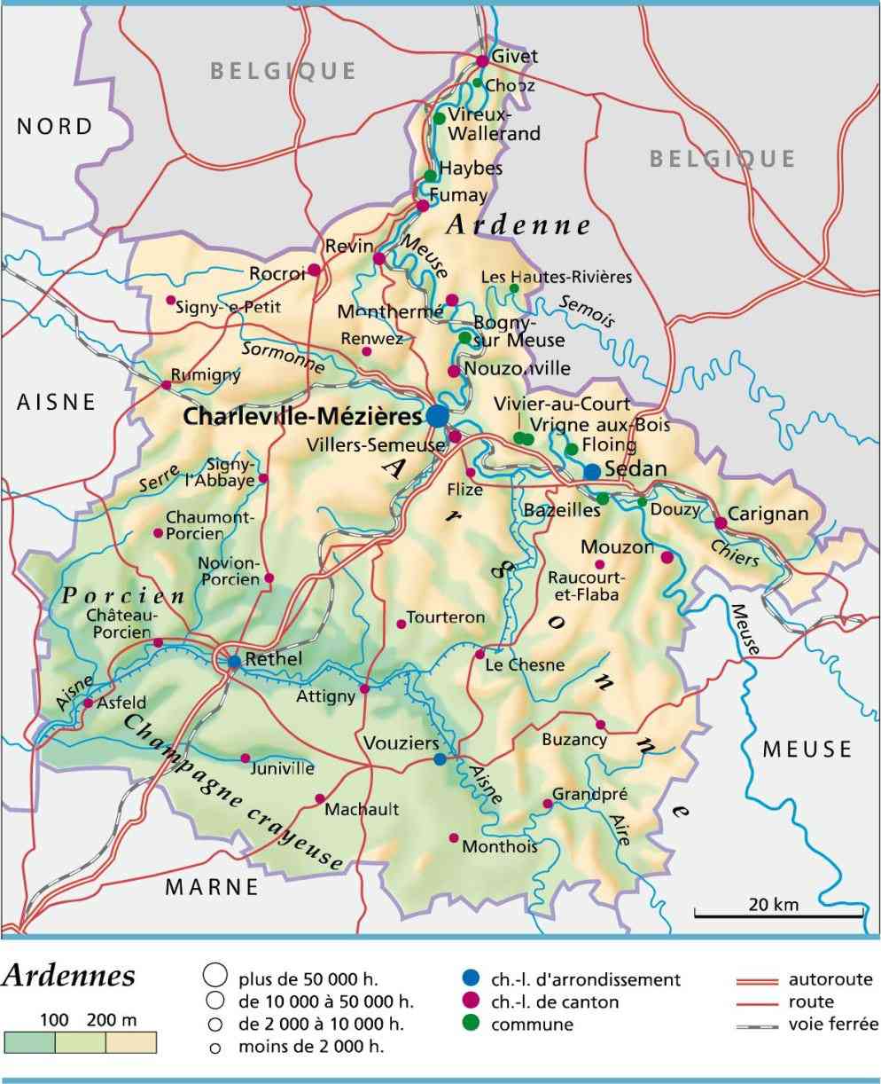carte departement ardennes