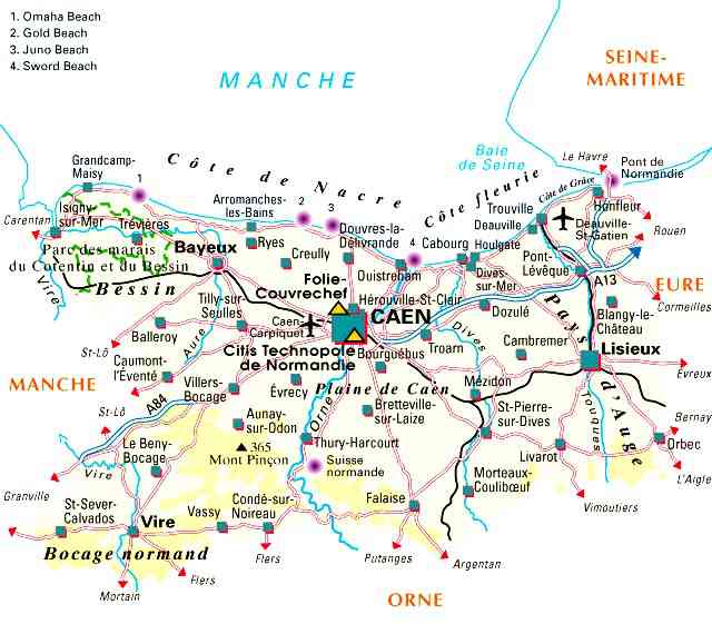 carte departement calvados