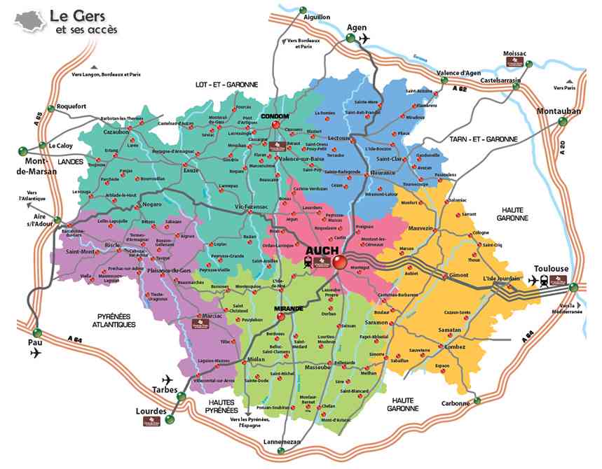 carte departement du gers
