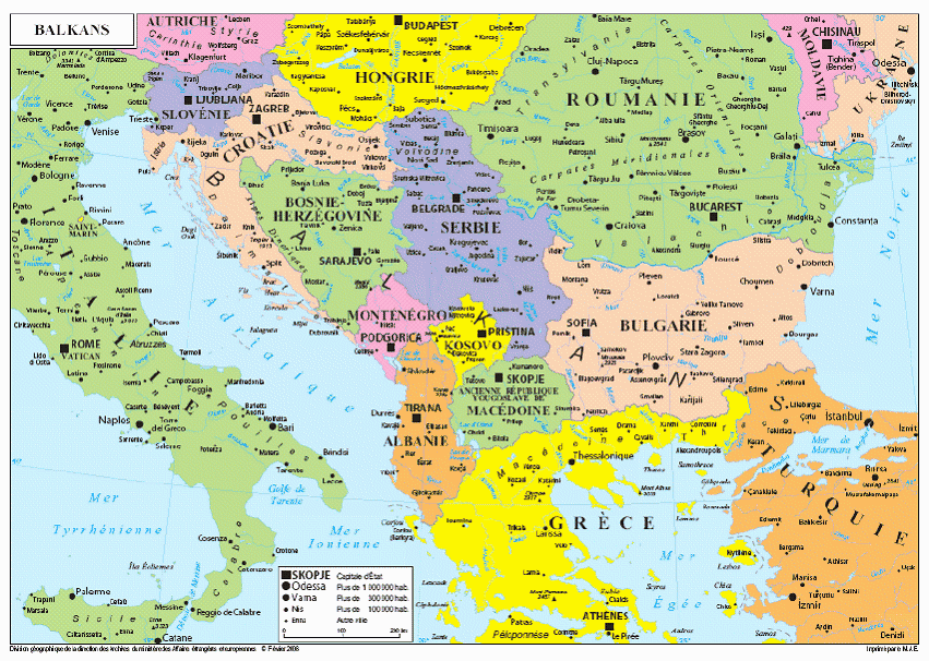 carte des balkans