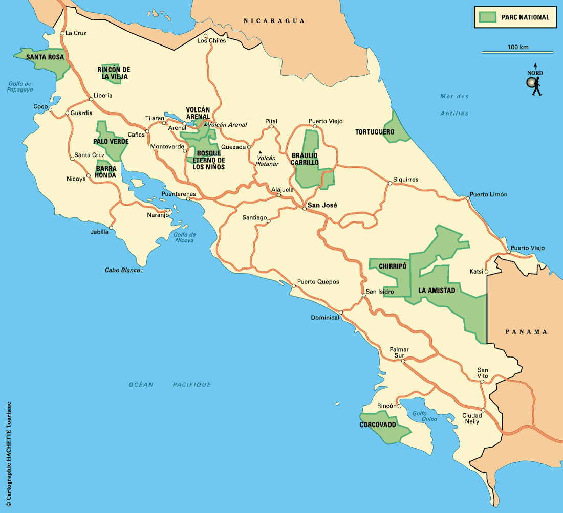 carte du costa rica