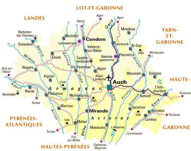 carte du gers