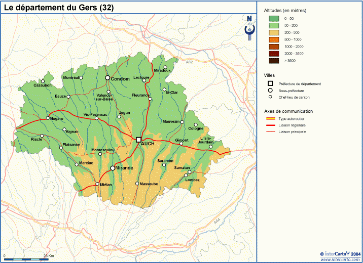 carte du gers