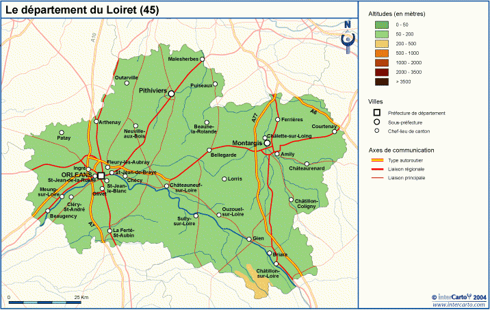 carte du loiret