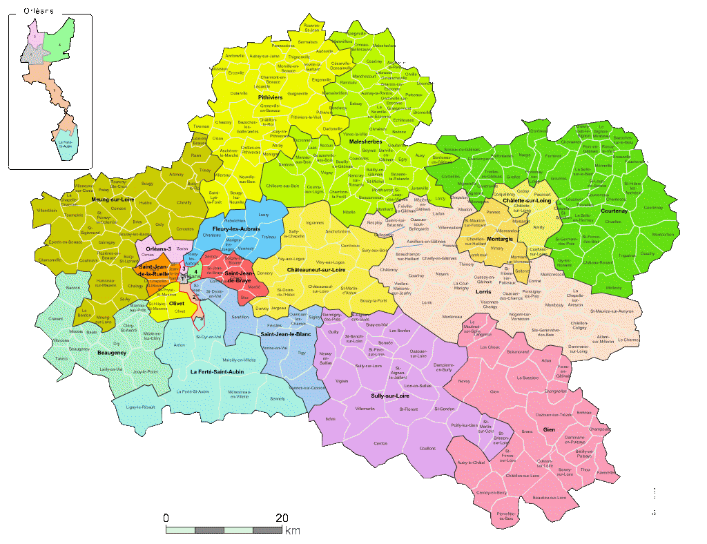 carte du loiret