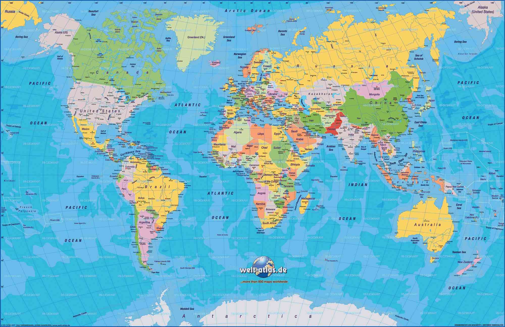 carte du monde atlas
