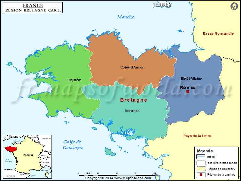 carte du nord de la bretagne