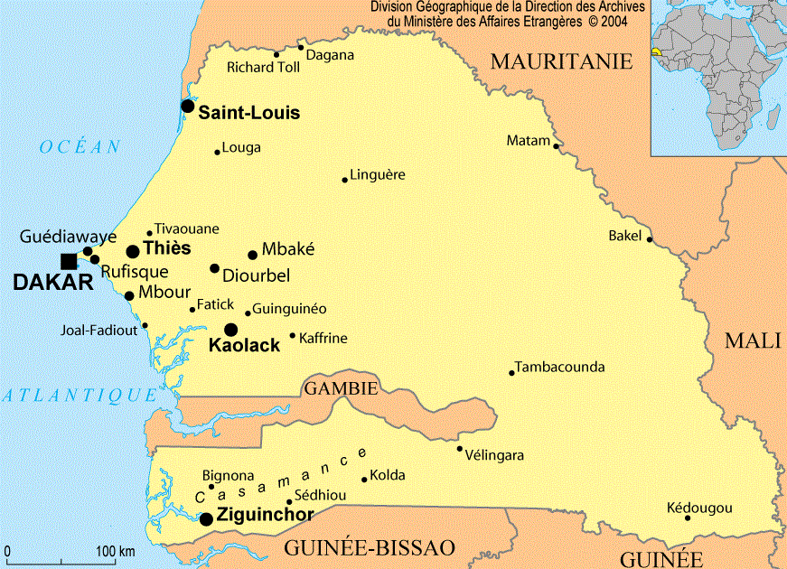 carte du senegal