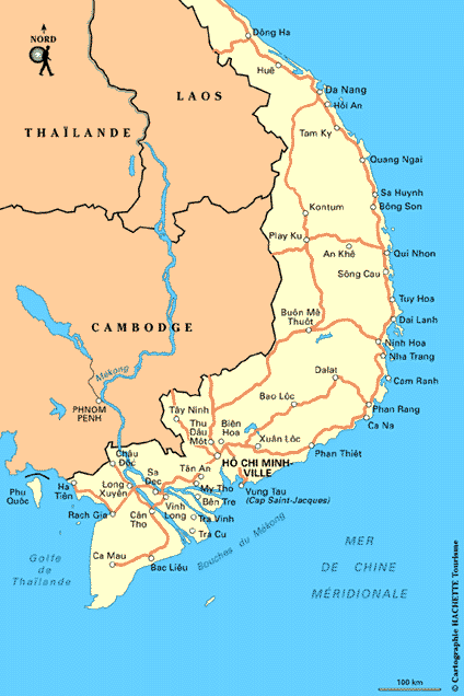 carte du vietnam