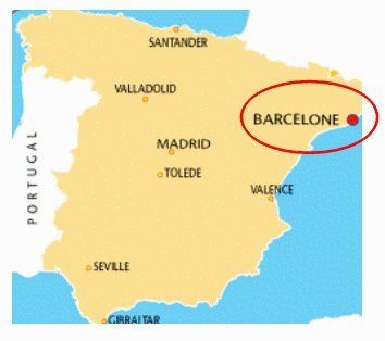 carte espagne barcelone