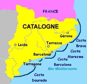 carte espagne costa images