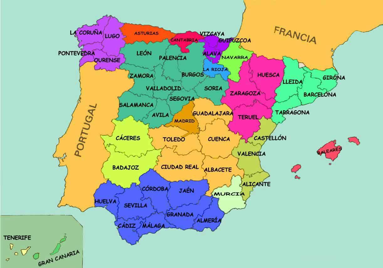 carte espagne