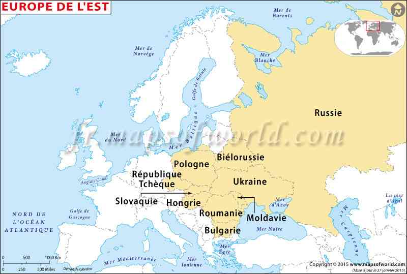 carte europe de l est images