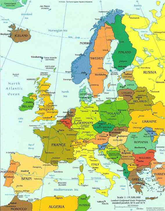 carte europe geographie des pays