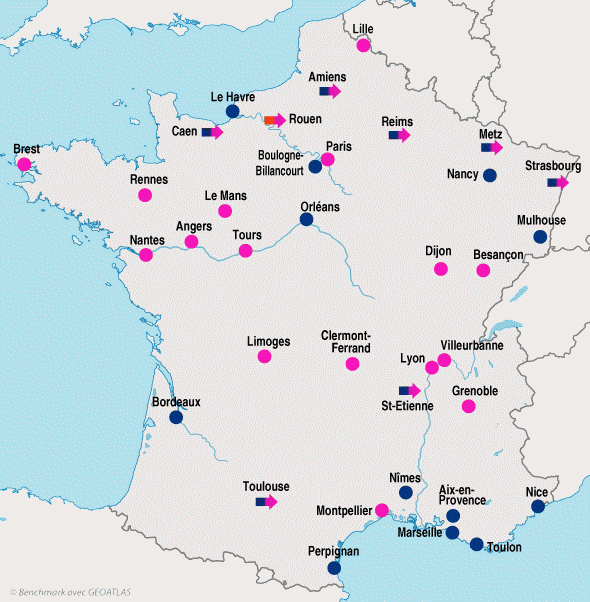 carte france villes
