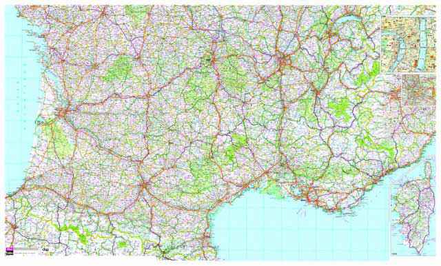 carte geographique du sud