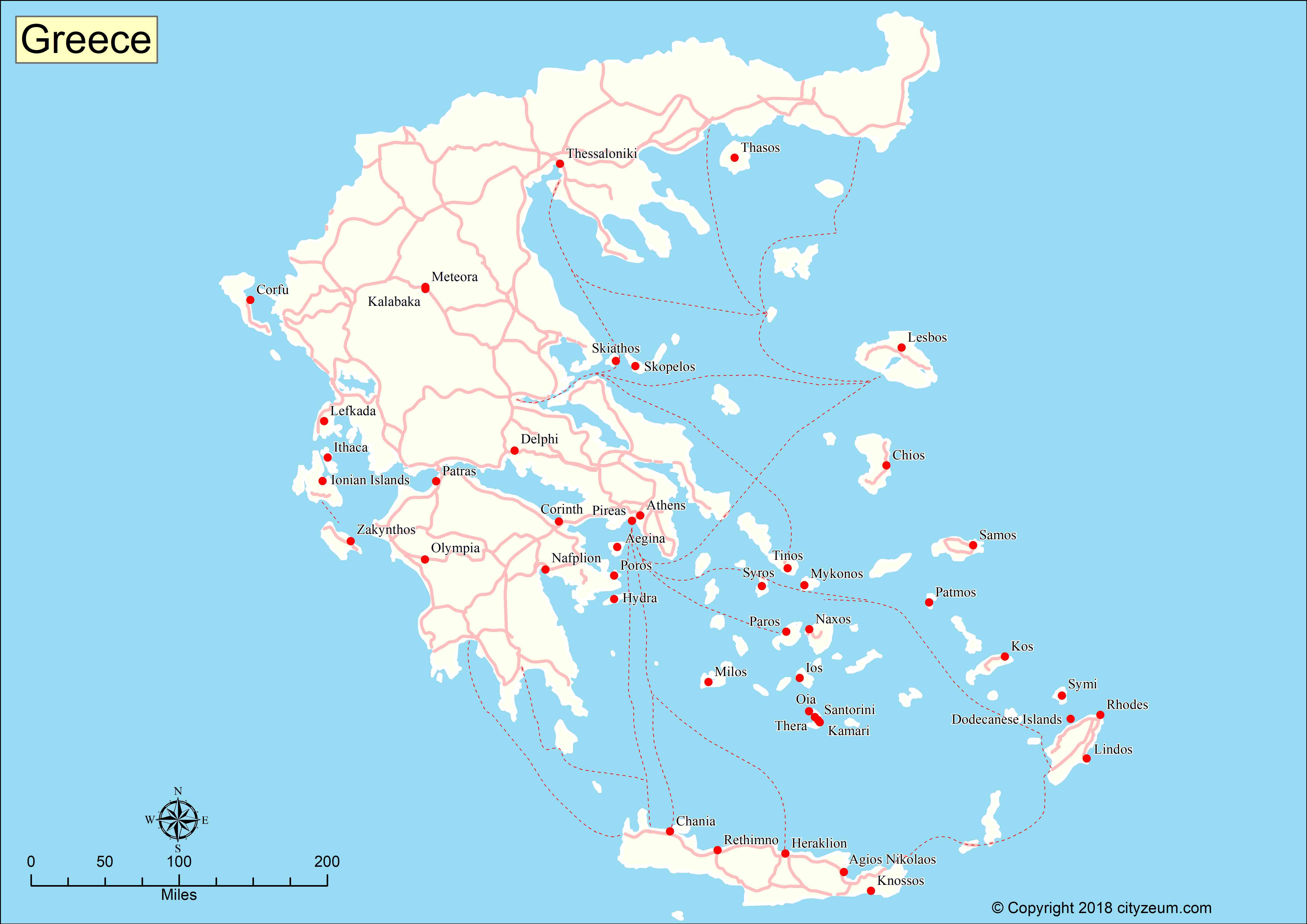carte grece images