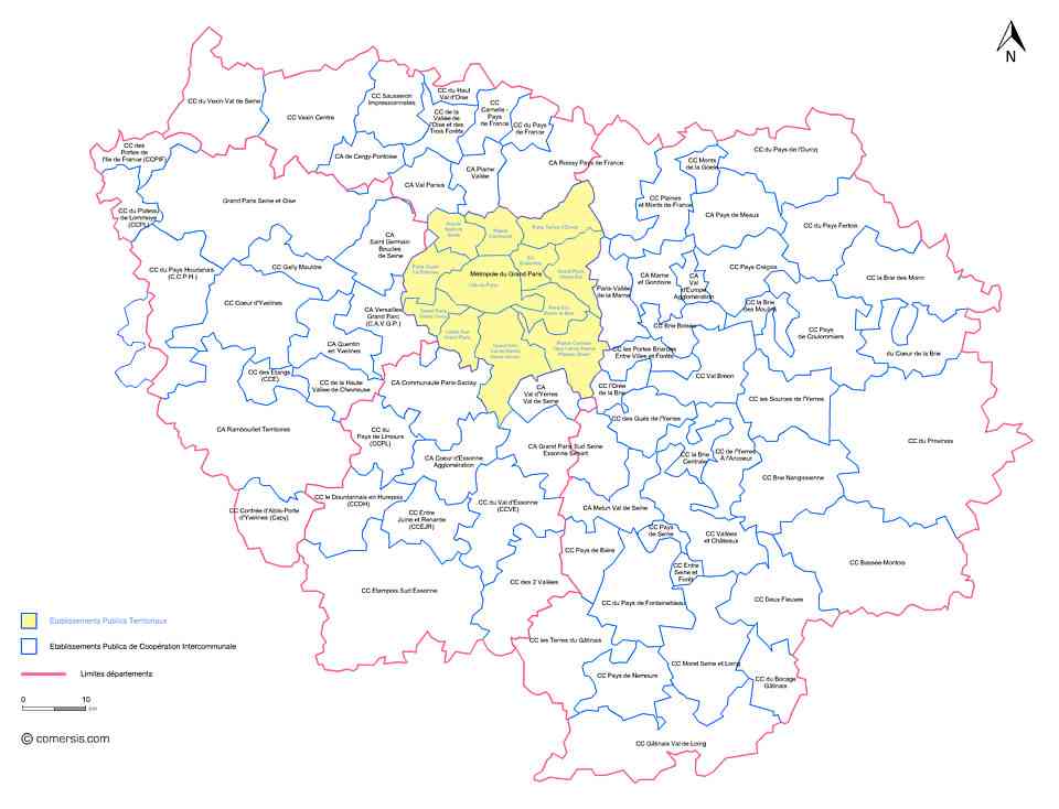 carte ile de france