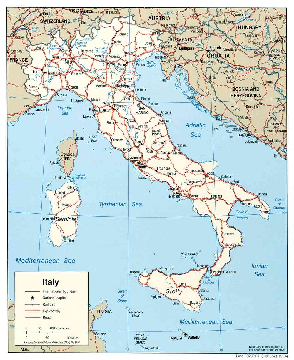 carte italie