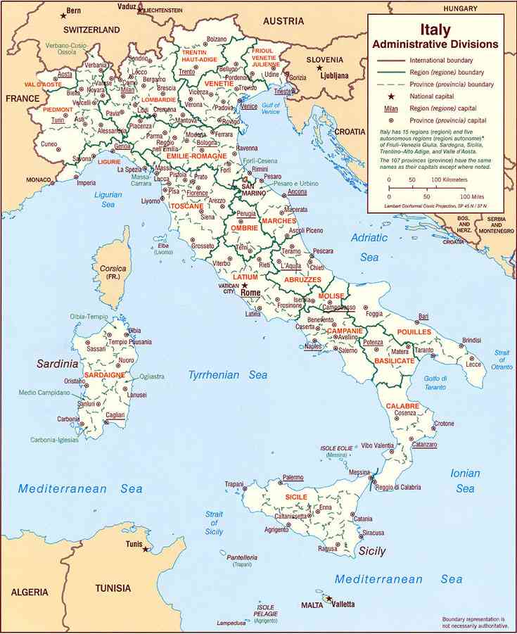 carte italie