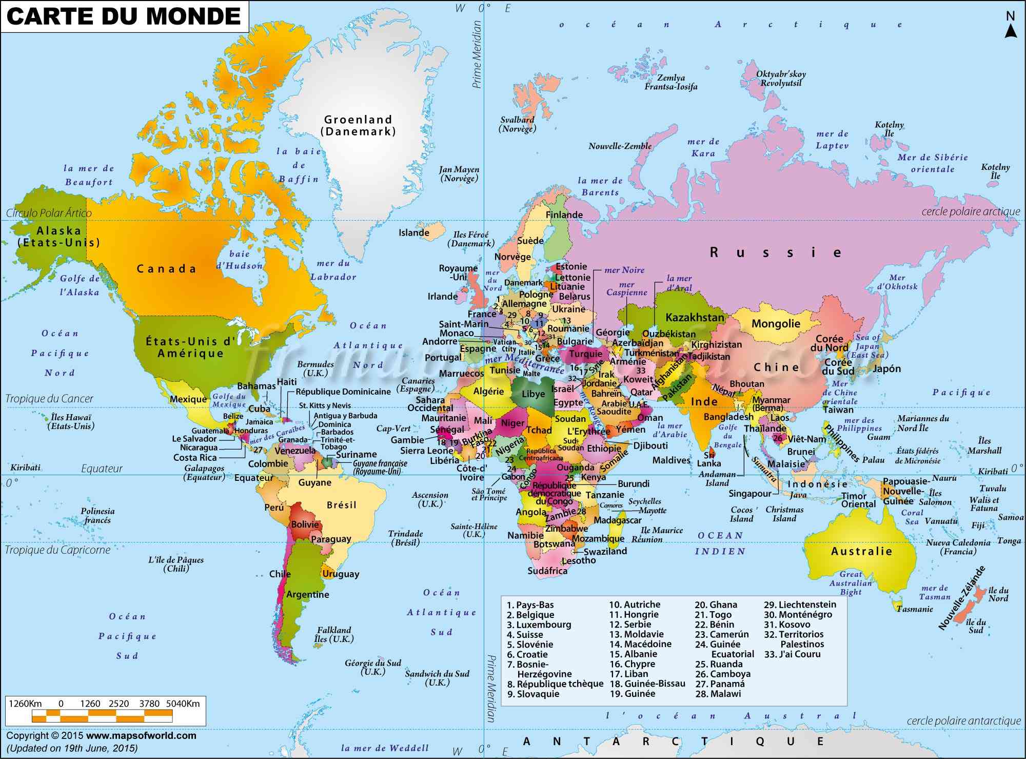 carte mondiale