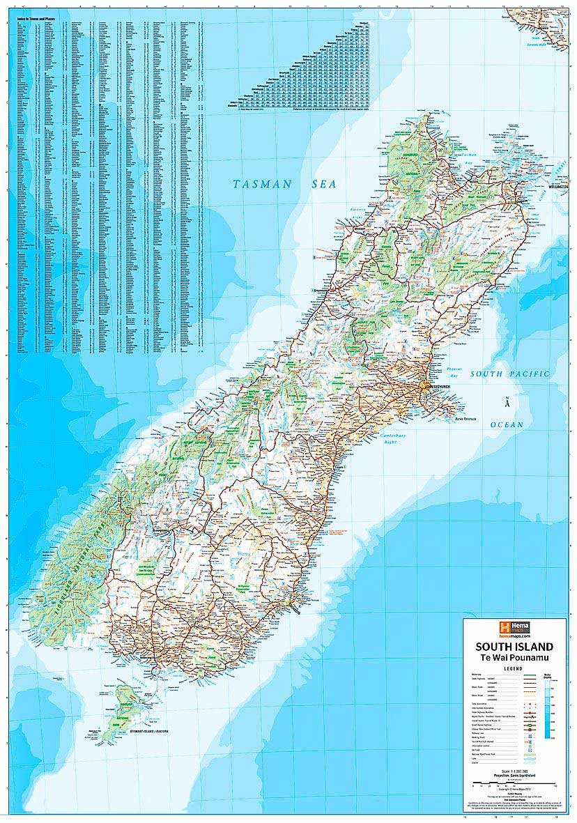 carte routiere nouvelle zelande