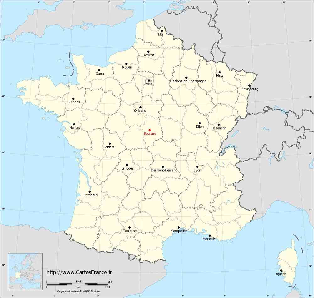 carte ville de bourges
