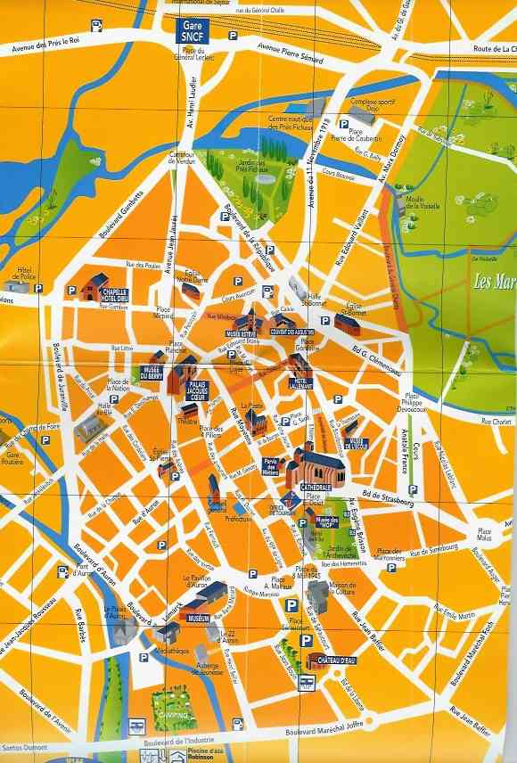 carte ville de bourges