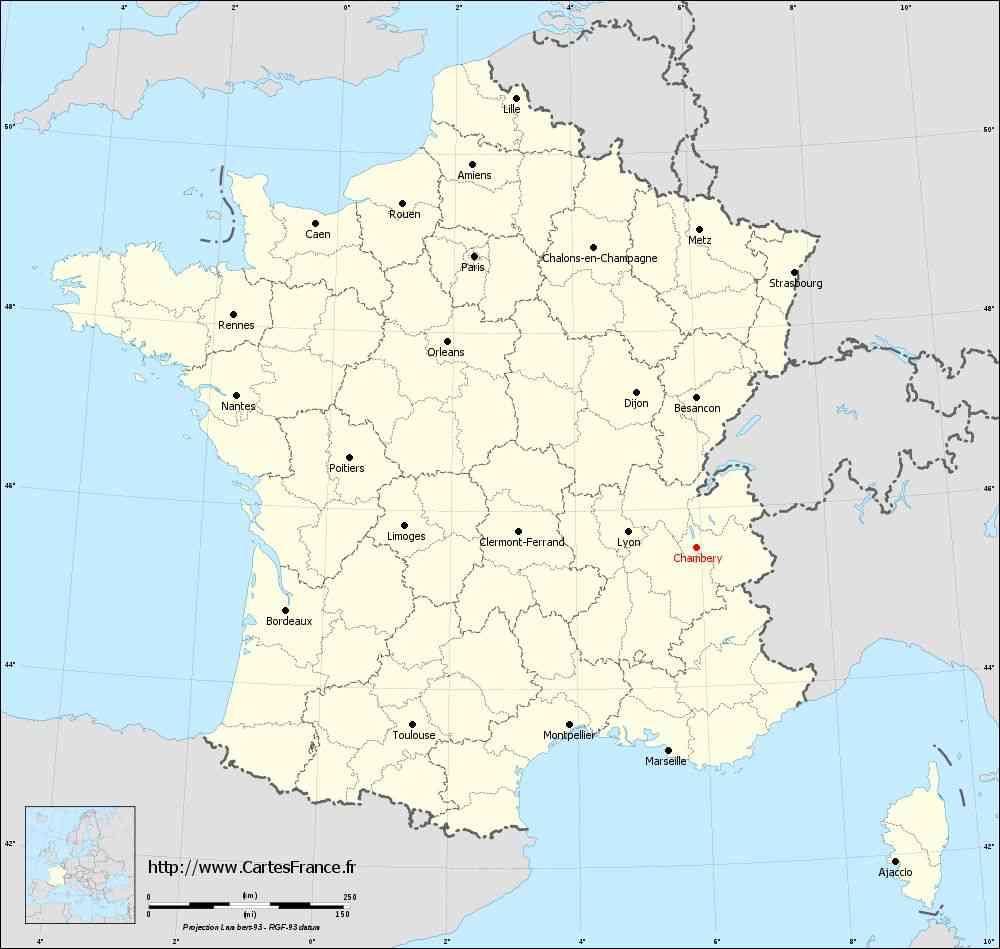 carte ville de chambery