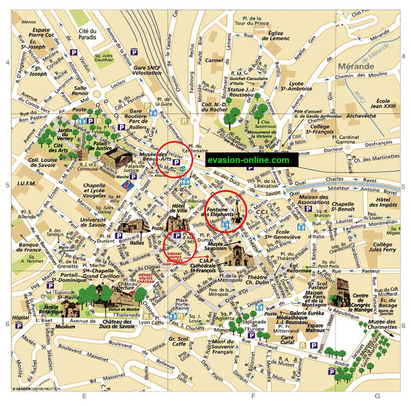 carte ville de chambery