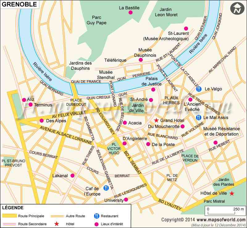 carte ville de grenoble