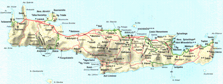 crete carte geographique